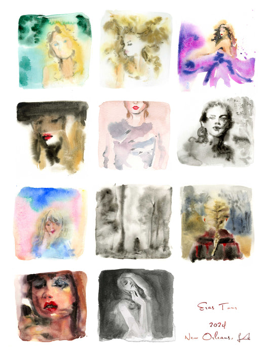 "Eras" New Orleans 2024 Watercolor Poster