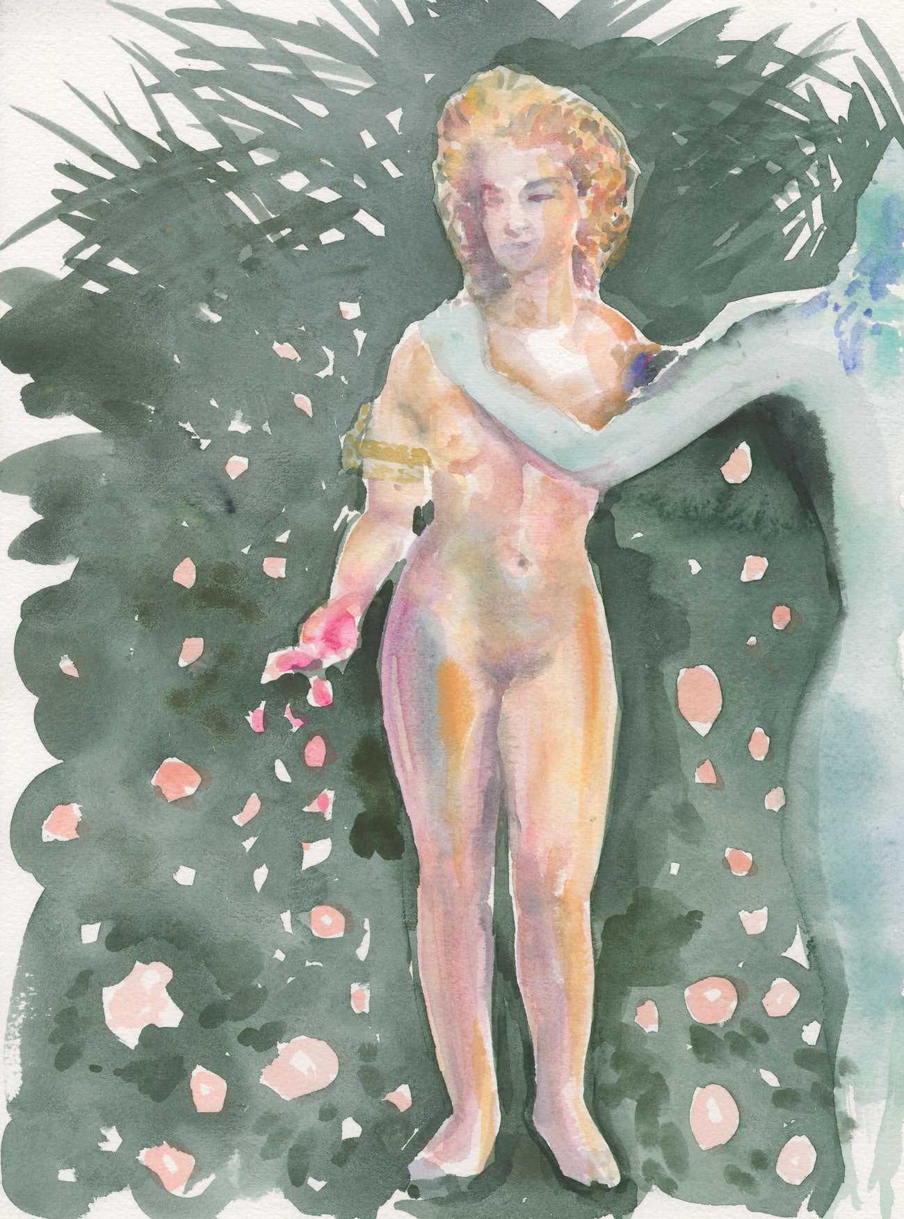 Figure & Rose Petals