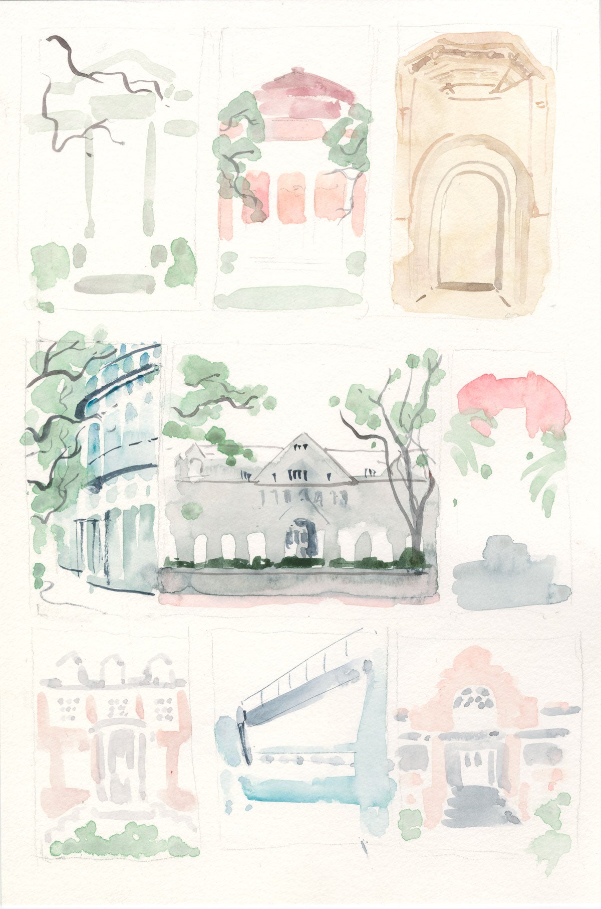 "Doors of Tulane" Sketch