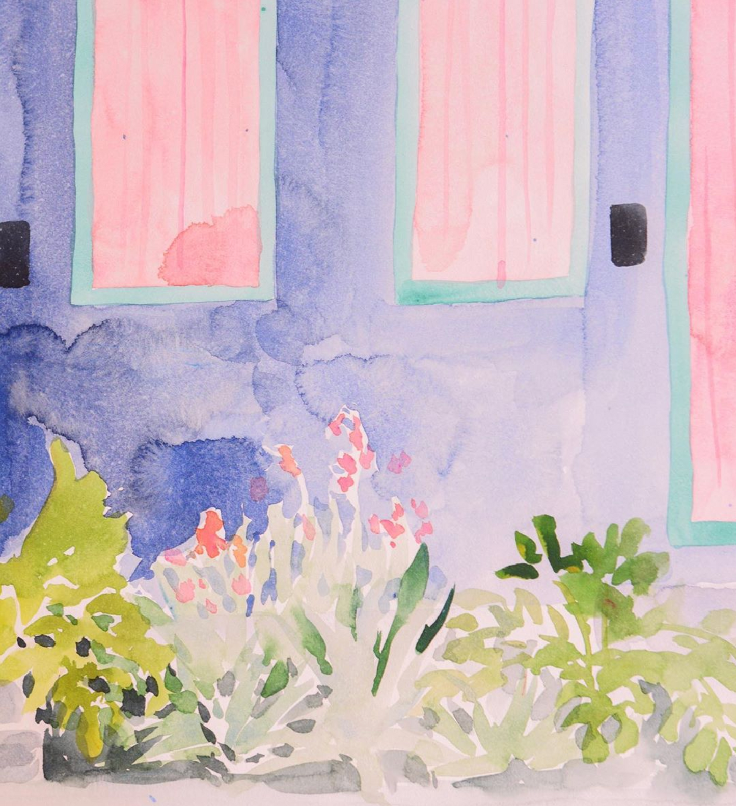 Pink Shutters Double Shotgun