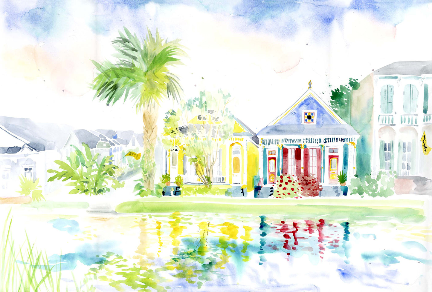Bayou St John watercolor print