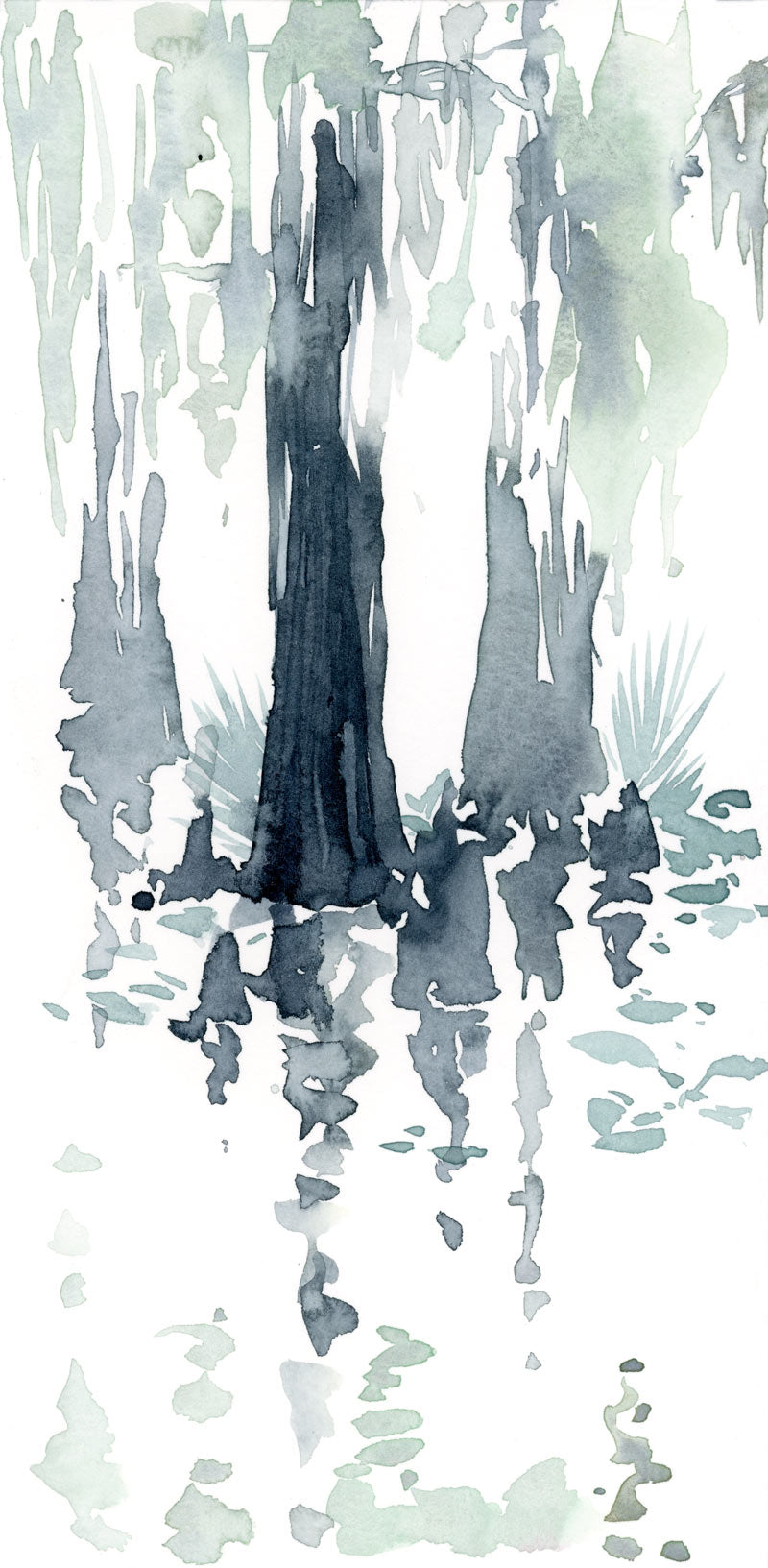 Cypress Swamp watercolor painting