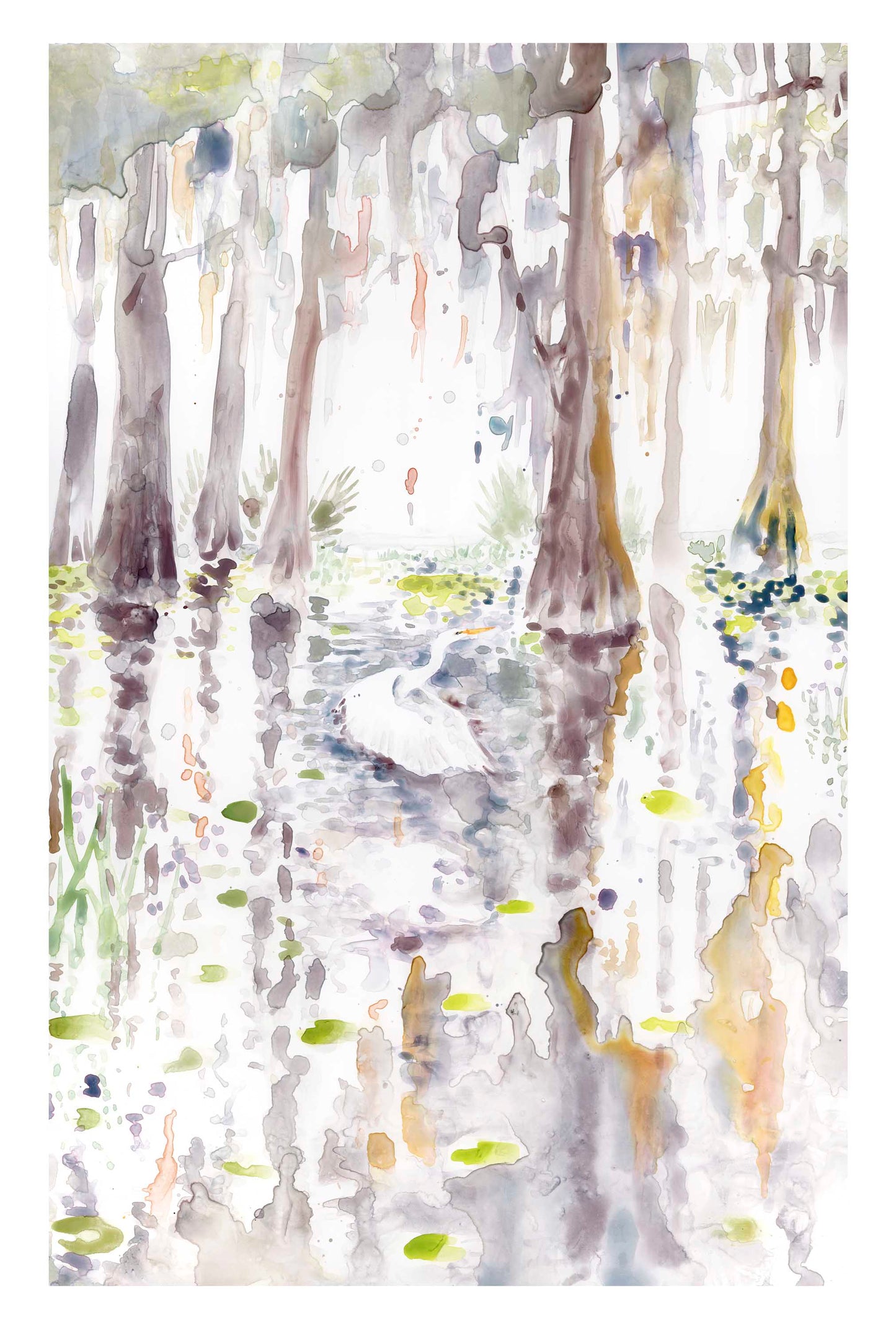 Louisiana Cypress Triptych, center panel