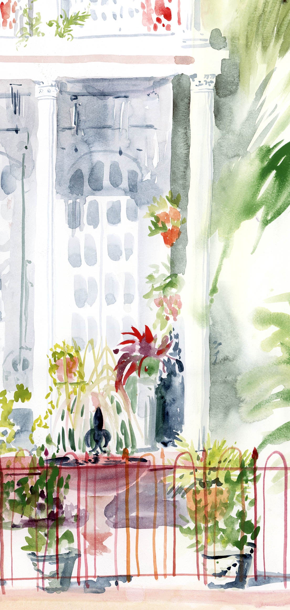 Esplanade Ave original watercolor painting