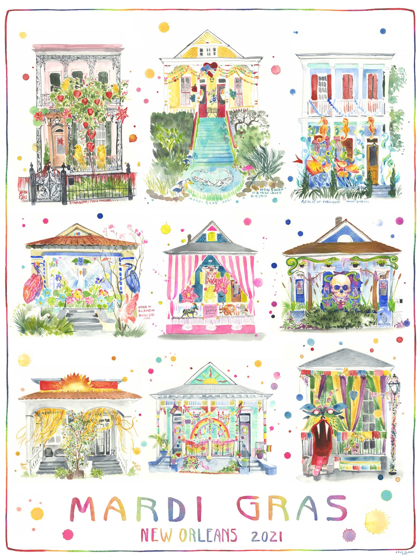 Mardi Gras 2021 Poster - Fluorescent