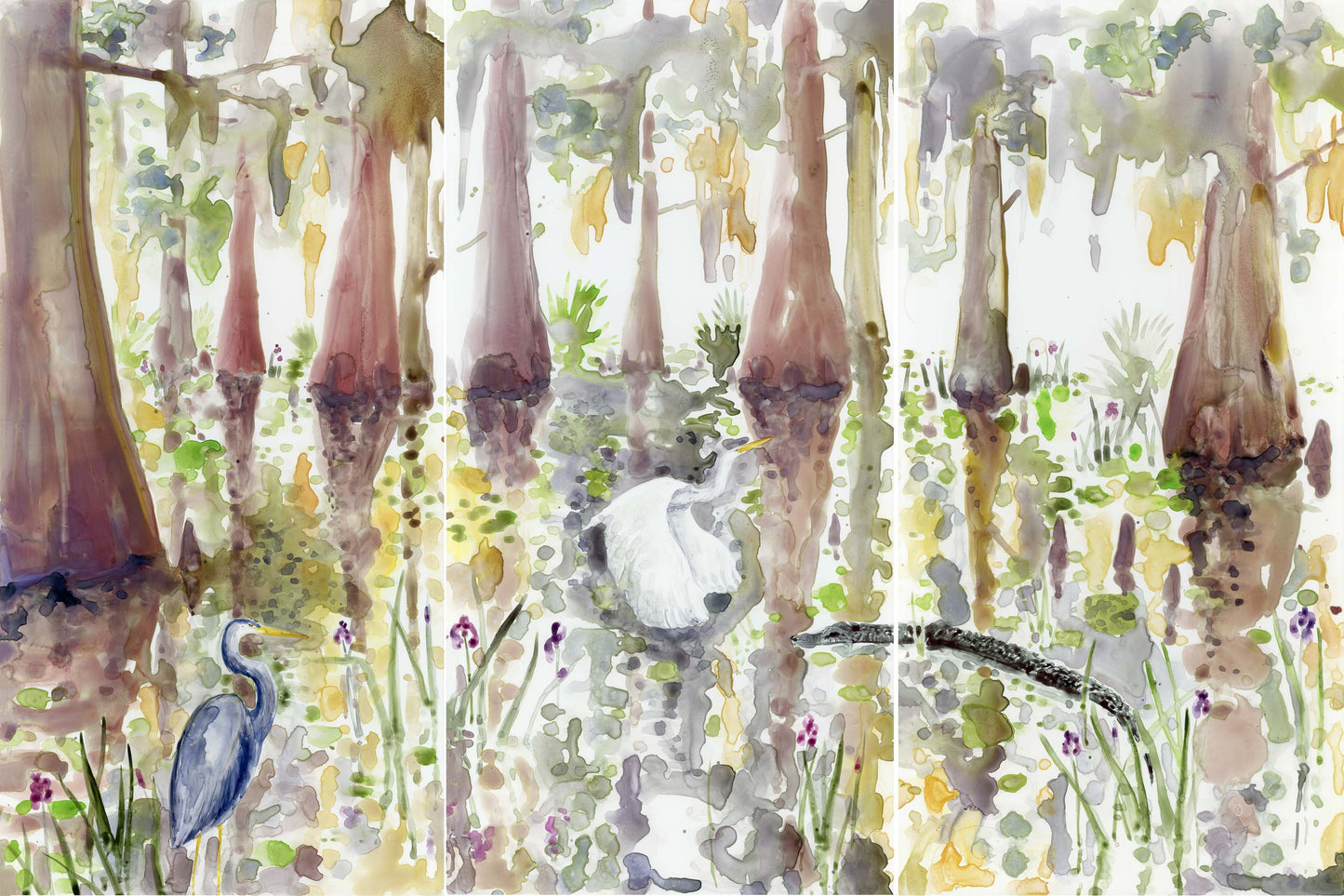 Alligator Swamp Triptych