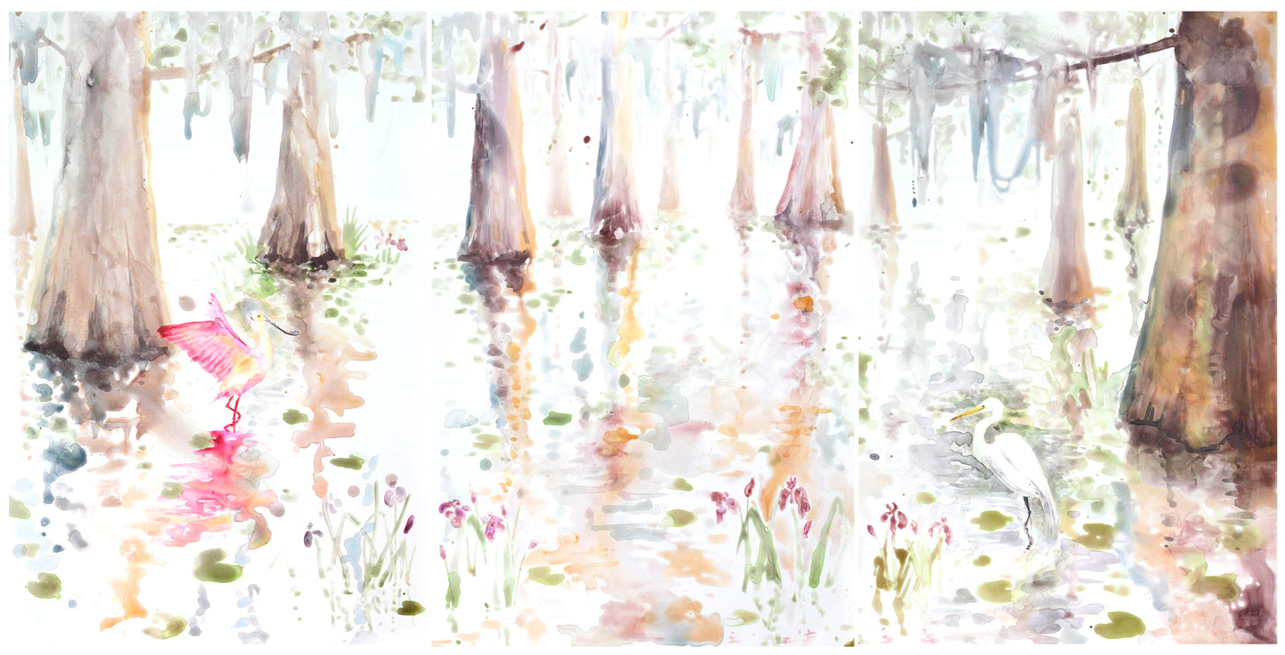 Spoonbill Triptych