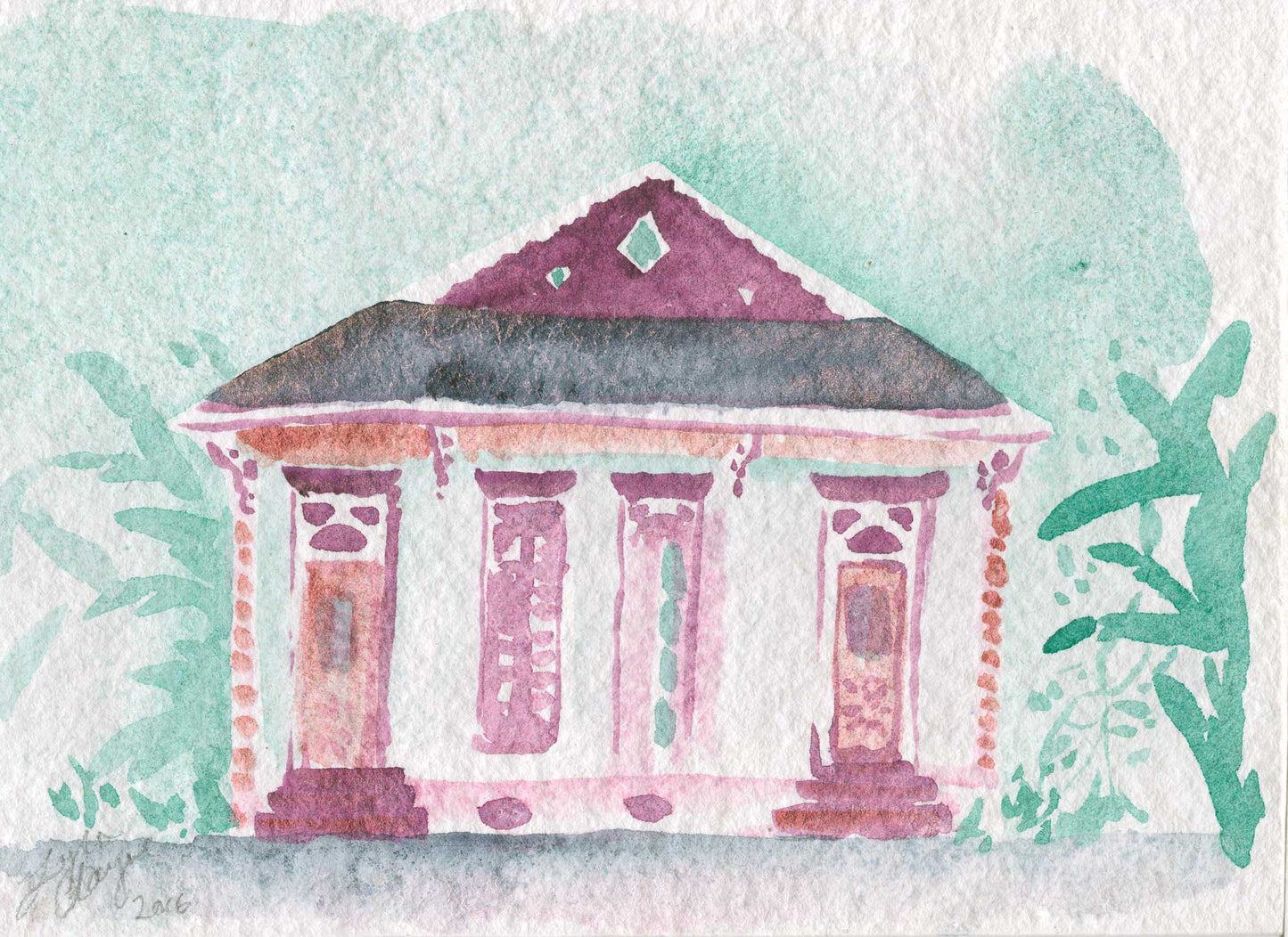Creole Cottage Sketch