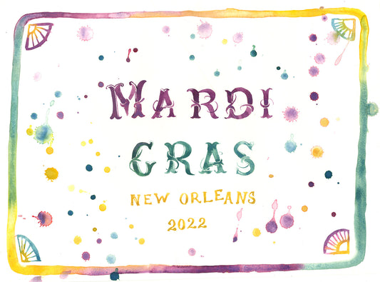 Mardi Gras 2022 lettering
