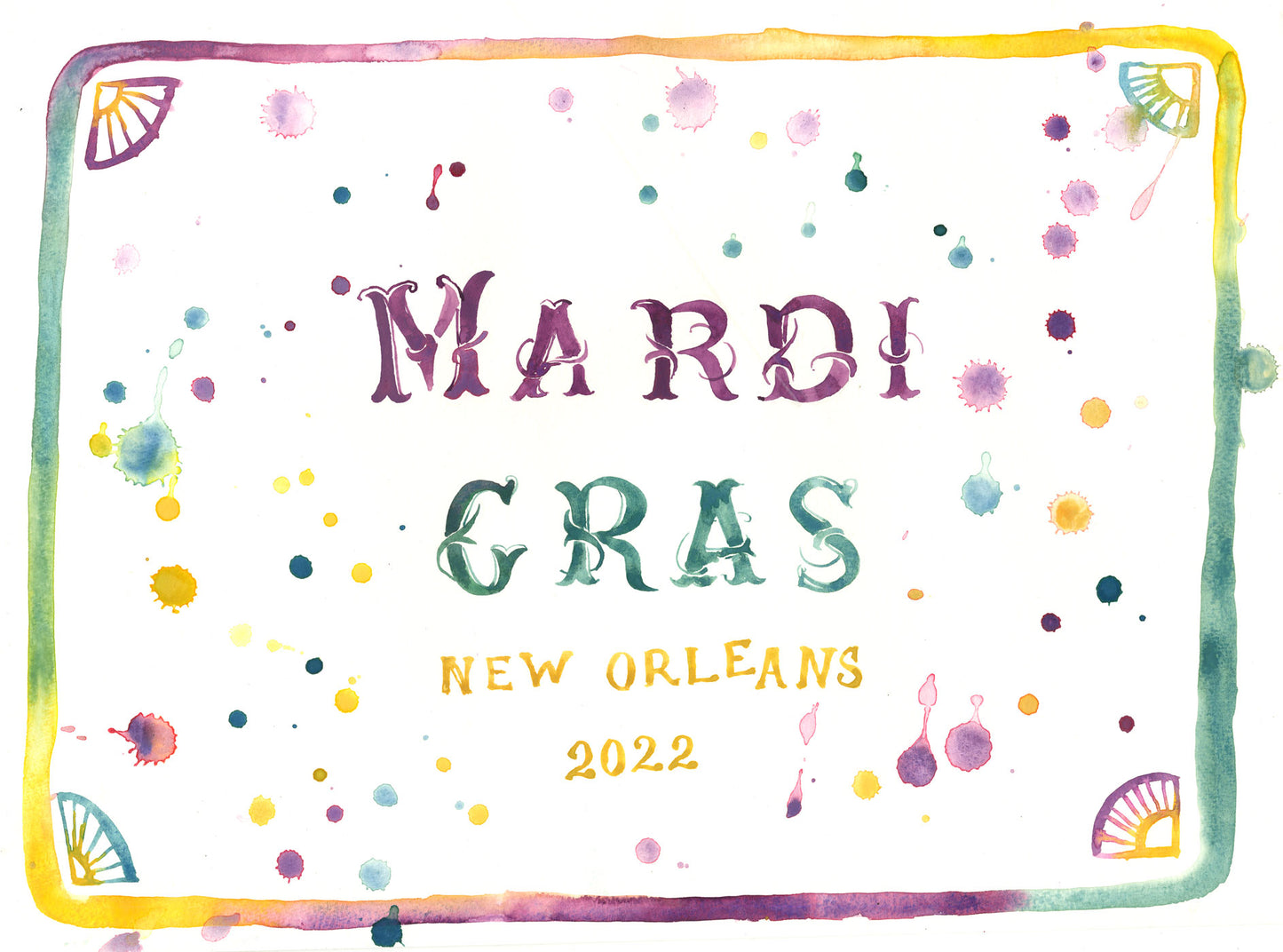 Mardi Gras 2022 lettering