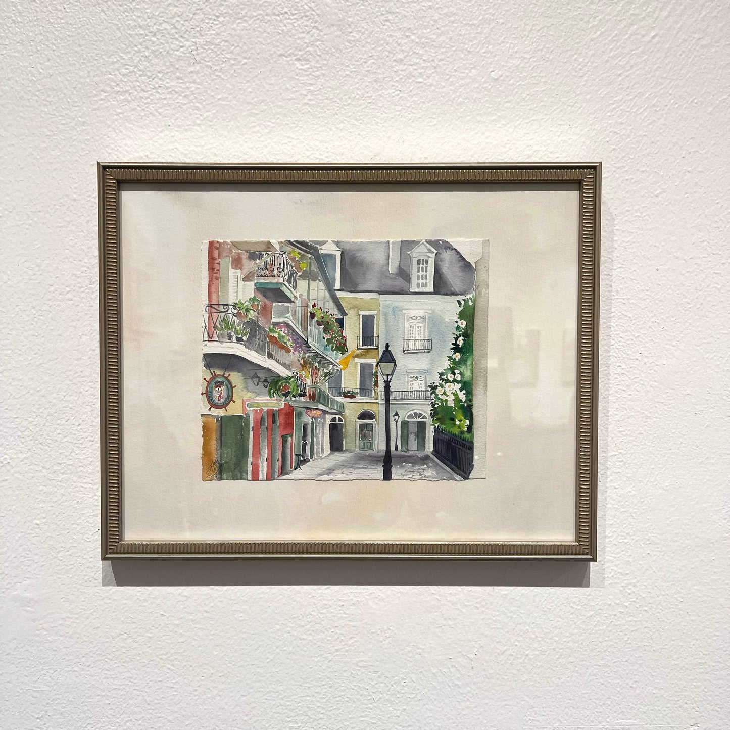 "Pirate's Alley Streetlamp" Original Watercolor