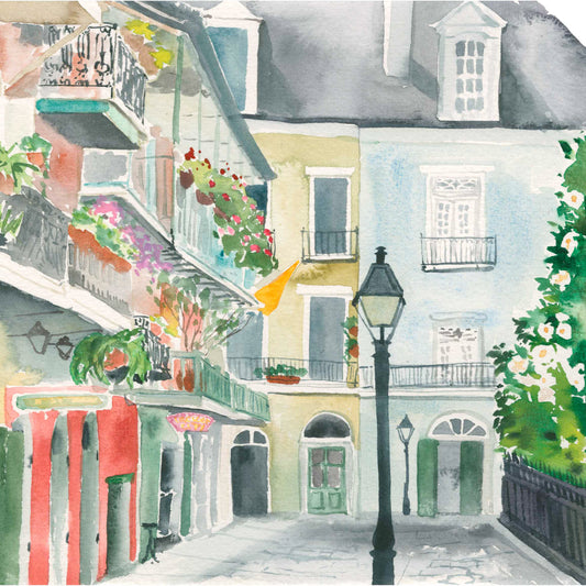 "Pirate's Alley Streetlamp" Original Watercolor