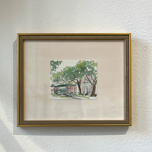 "St Charles Streetcar" Original Watercolor