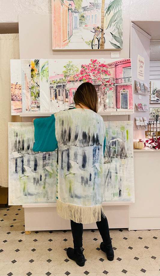 Twilight in the Swamp Silk Robe