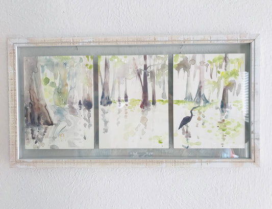 Louisiana Swamp Triptych study