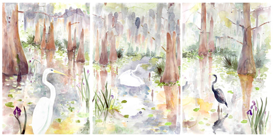 Louisiana Swamp Triptych VII